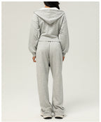 Womens Casual Sports 50%cotton 45%polyester 5%spandex Hoodie Sweatpants Set 2455