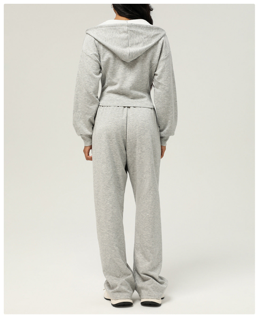 Womens Casual Sports 50%cotton 45%polyester 5%spandex Hoodie Sweatpants Set 2455