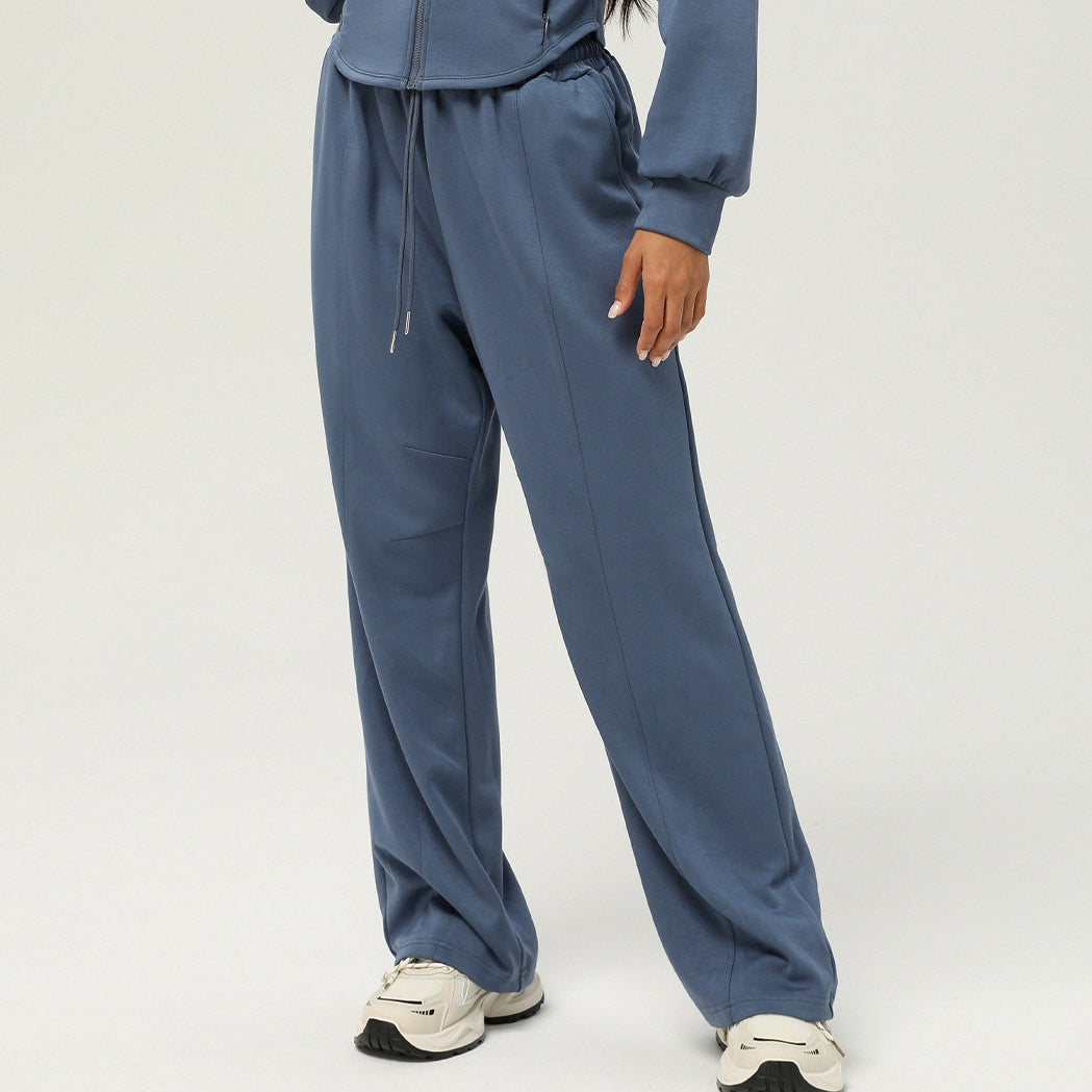 Womens Casual Sports 50%cotton 45%polyester 5%spandex Hoodie Sweatpants Set 2455