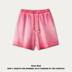 mens 280gsm washed 24SS301-24SK701 Shorts print logo 5