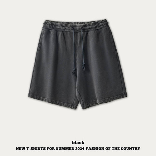 mens 280gsm washed 24SS301-24SK701 Shorts print logo 1