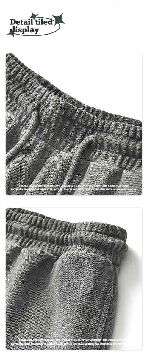 mens 280gsm washed 24SS301-24SK701 Shorts print logo 14