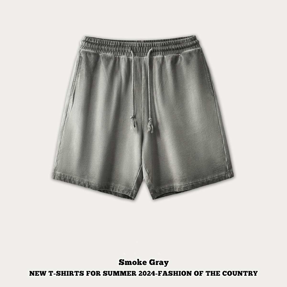 mens 280gsm washed 24SS301-24SK701 Shorts print logo 6