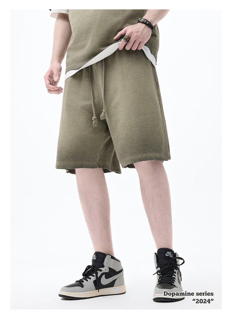 mens 280gsm washed 24SS301-24SK701 Shorts print logo 10
