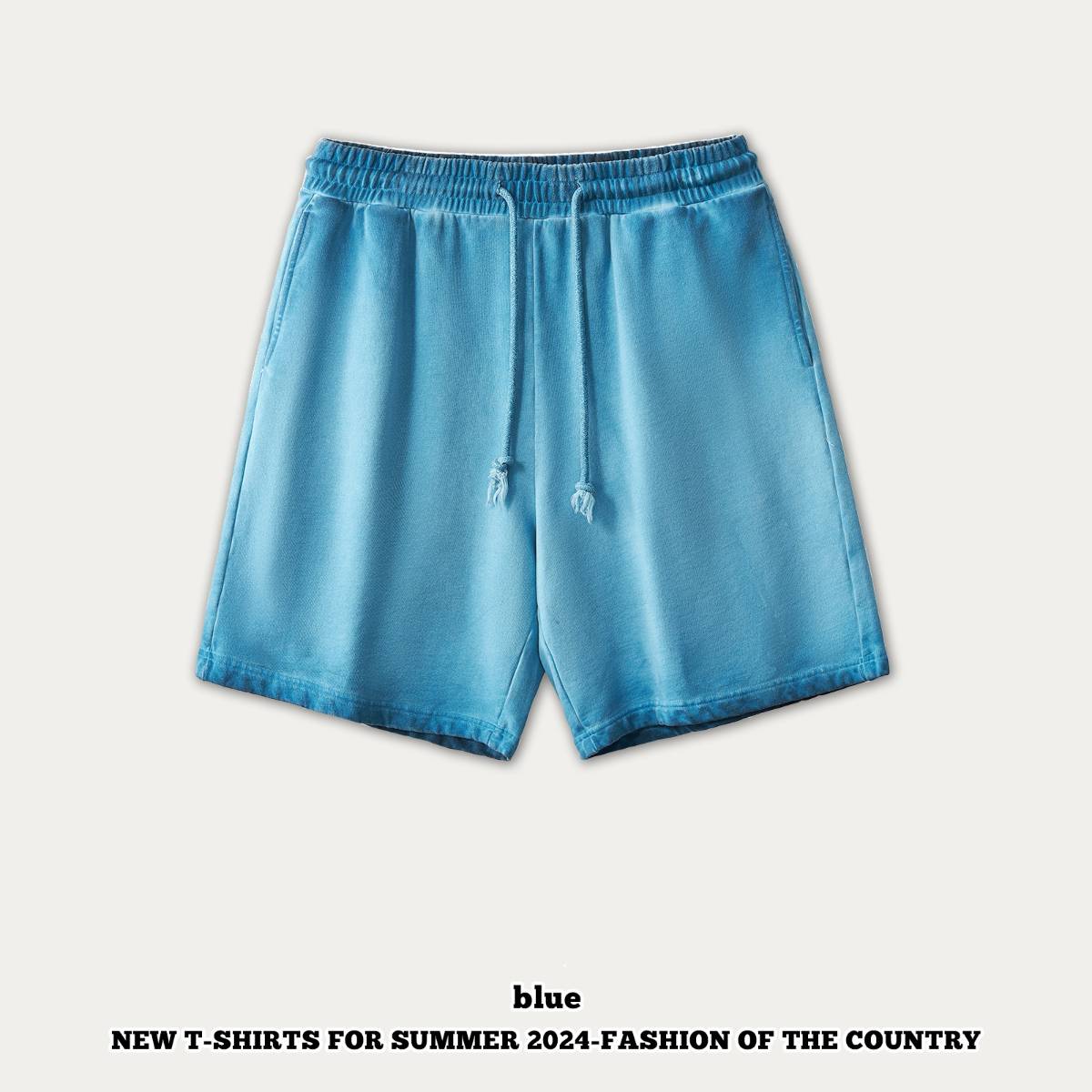mens 280gsm washed 24SS301-24SK701 Shorts print logo 4