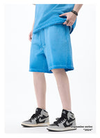 mens 280gsm washed 24SS301-24SK701 Oversize Tshirt Set print logo 9