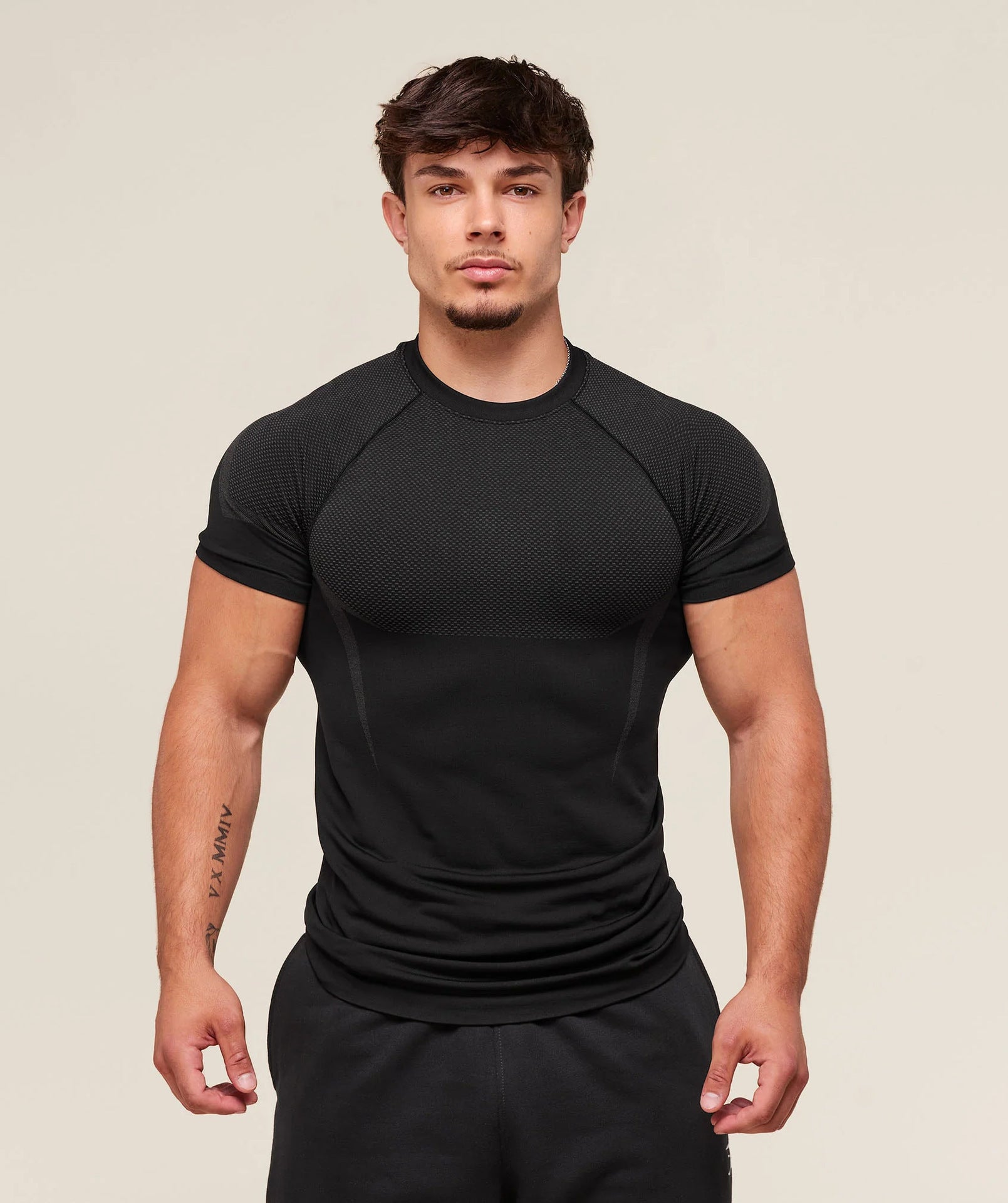 Mens Seamless 95%polyester 5%spandex tshirt 251112