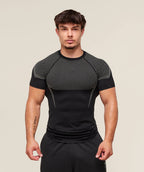 Mens Seamless 95%polyester 5%spandex tshirt 251112