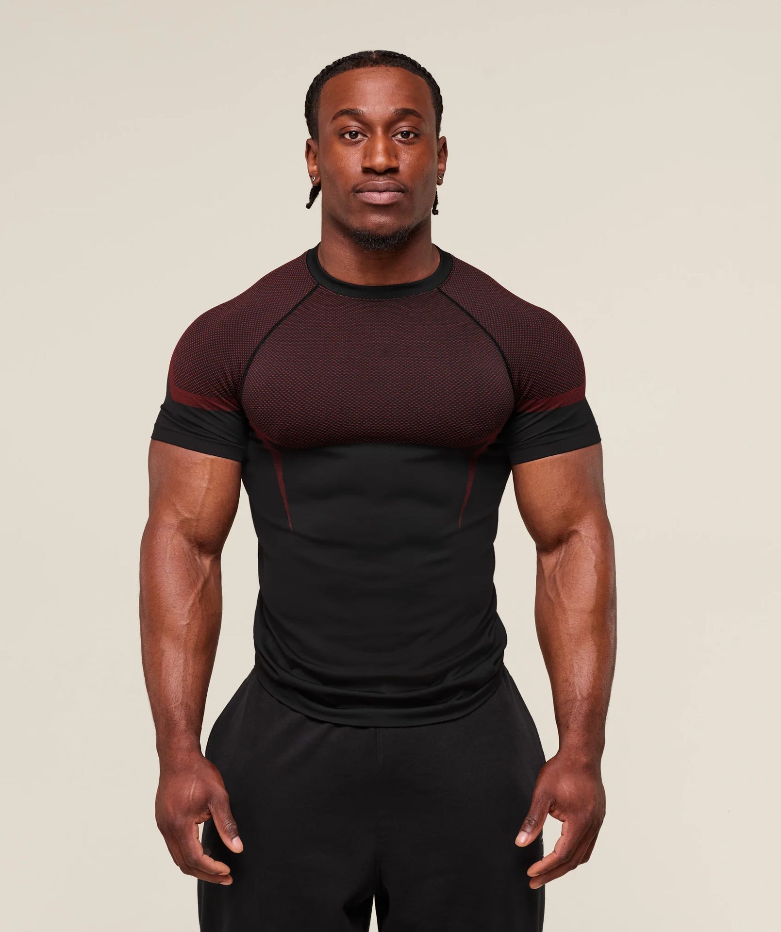 Mens Seamless 95%polyester 5%spandex tshirt 251112