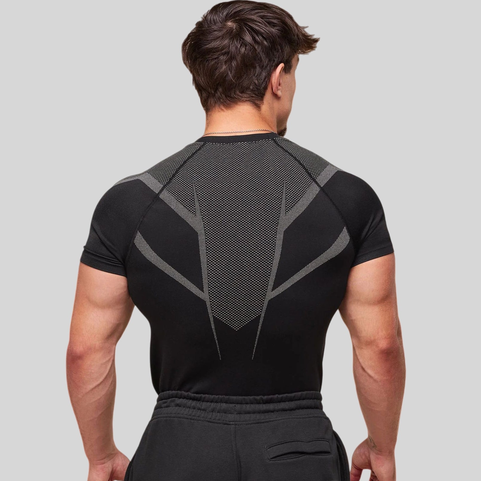 Mens Seamless 95%polyester 5%spandex tshirt 251112