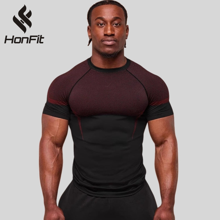 Mens Seamless 95%polyester 5%spandex tshirt 251112