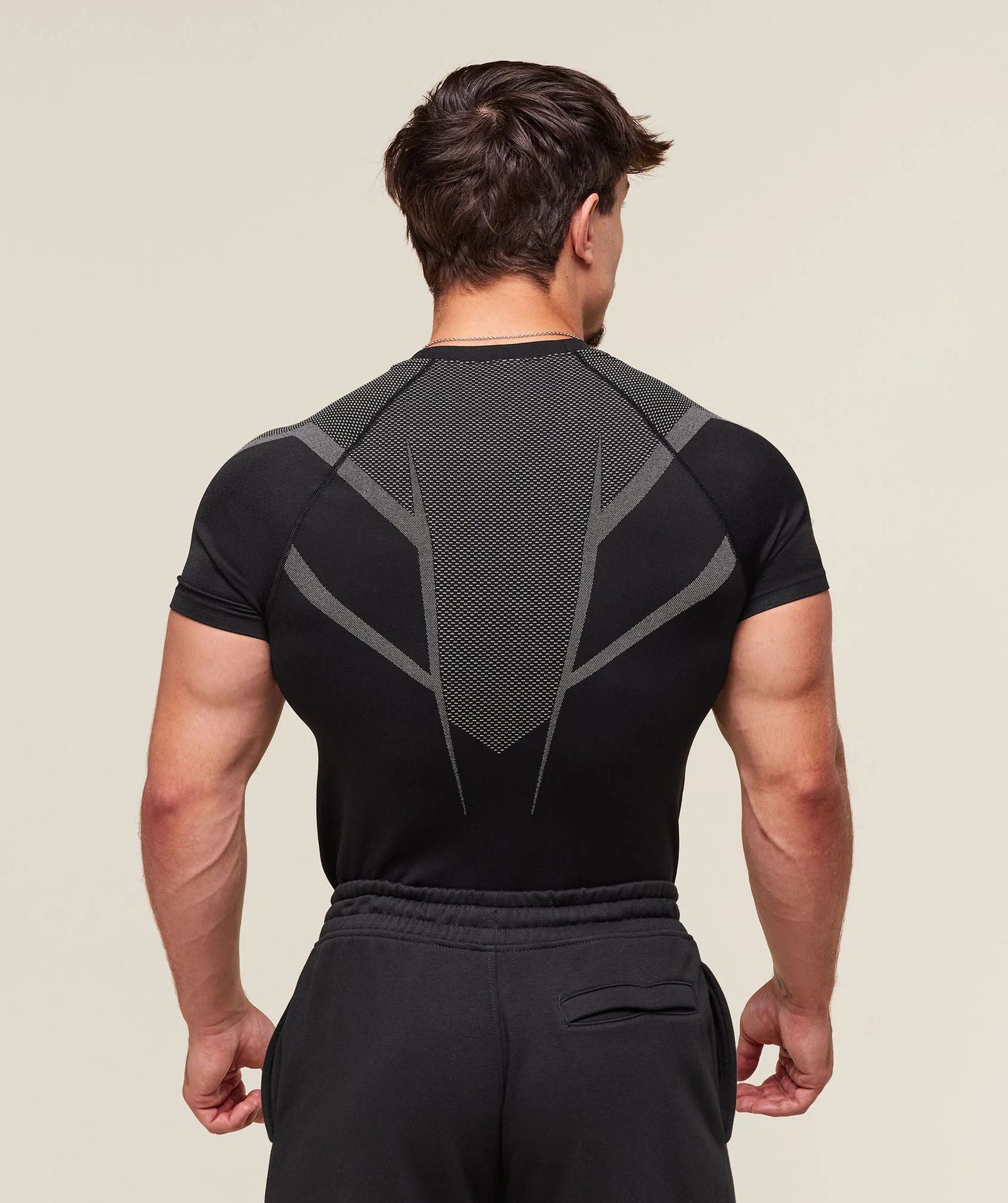 Mens Seamless 95%polyester 5%spandex tshirt 251112