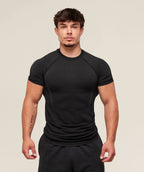 Mens Seamless 95%polyester 5%spandex tshirt 251112