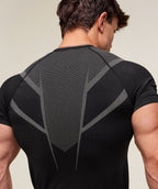 Mens Seamless 95%polyester 5%spandex tshirt 251112