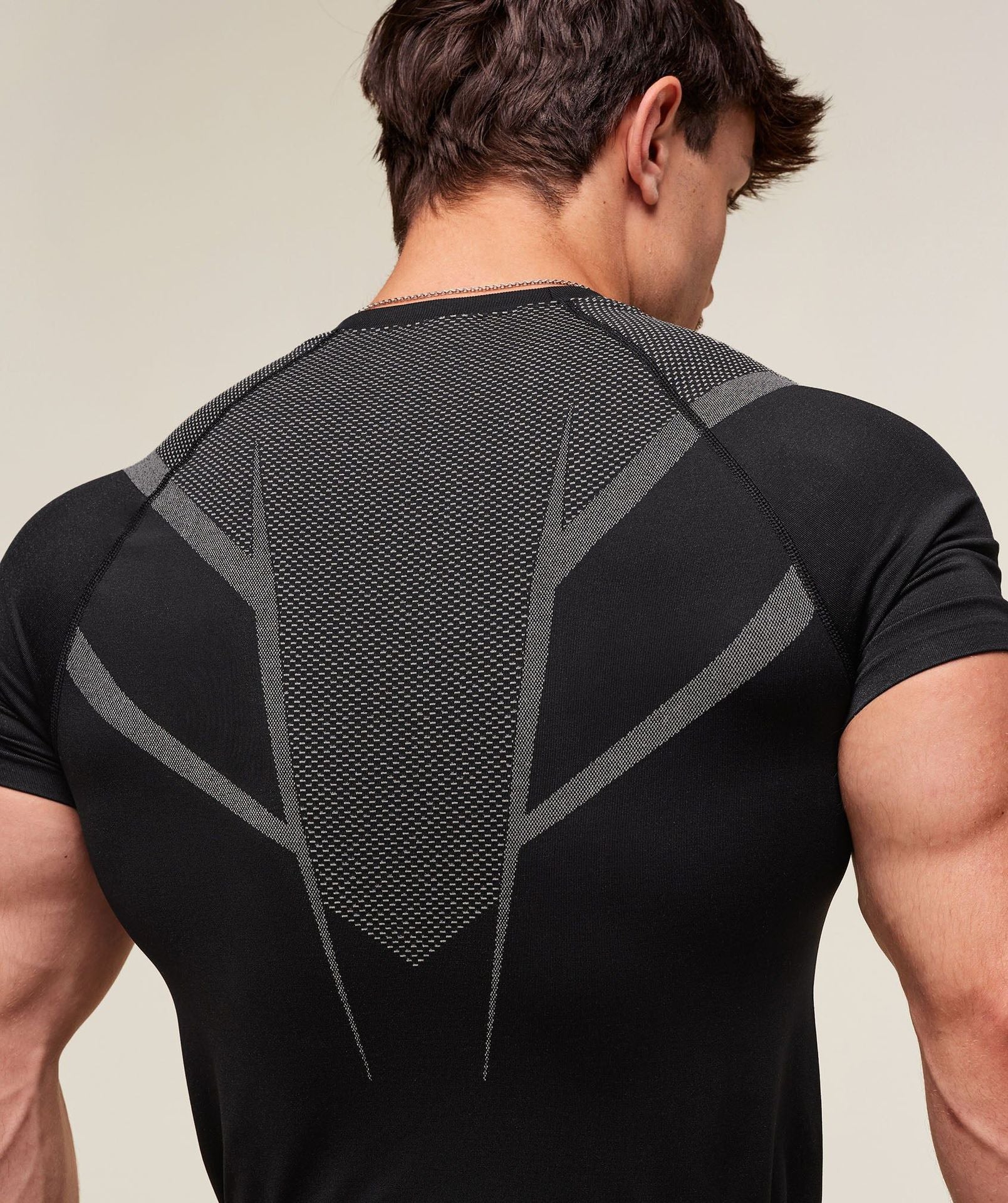 Mens Seamless 95%polyester 5%spandex tshirt 251112