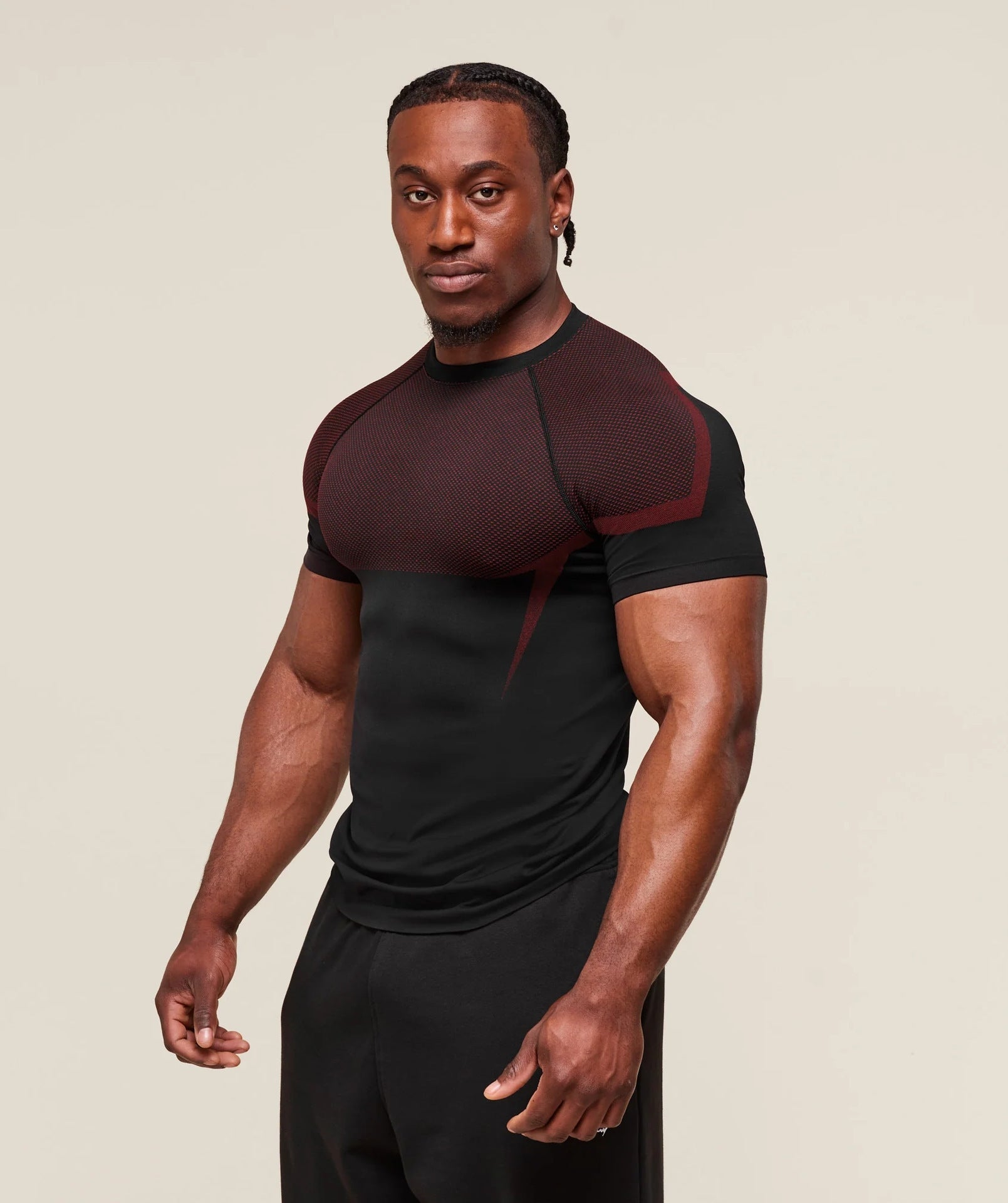 Mens Seamless 95%polyester 5%spandex tshirt 251112
