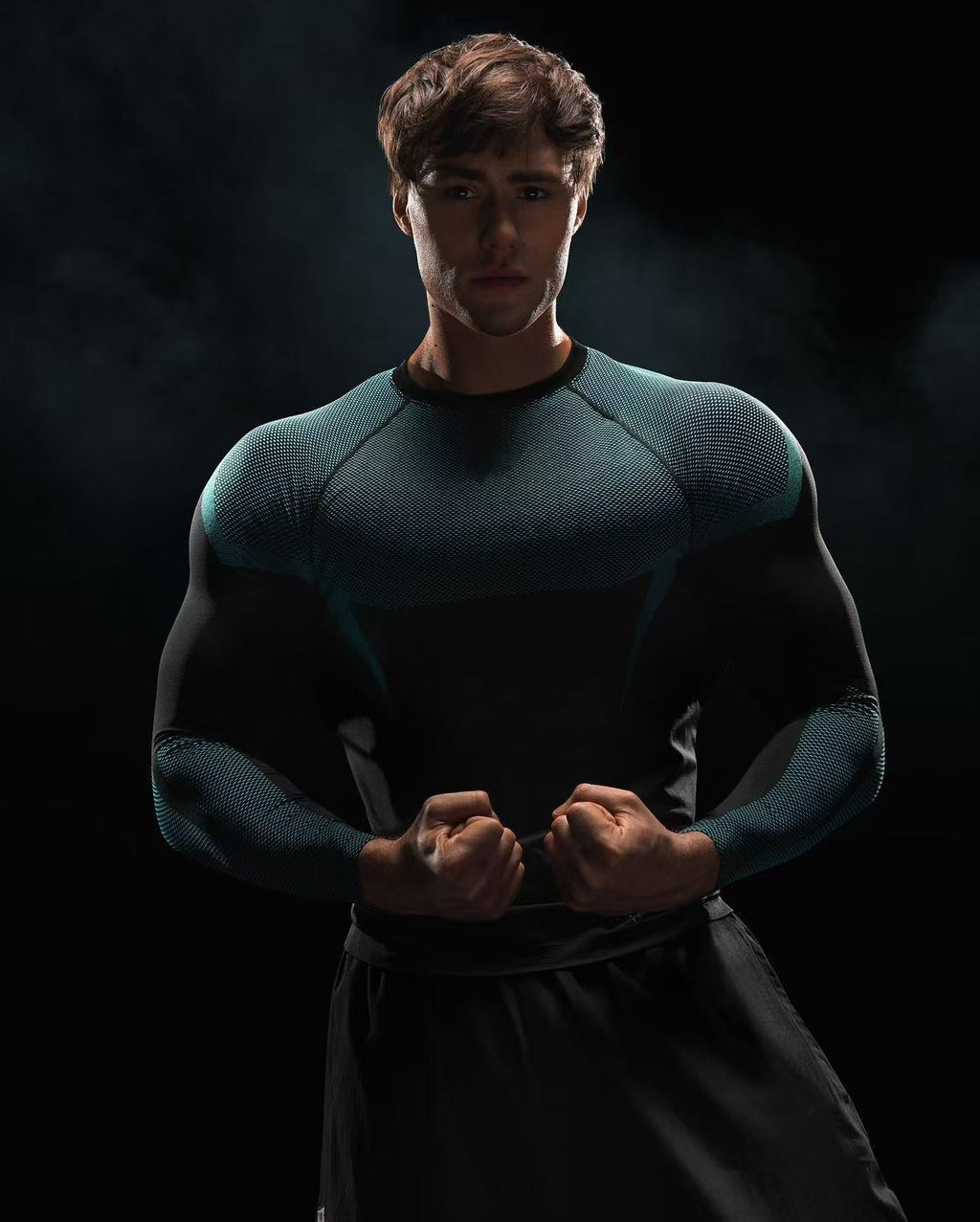 Mens Seamless 95%polyester 5%spandex Long Sleeve Shirt 251113