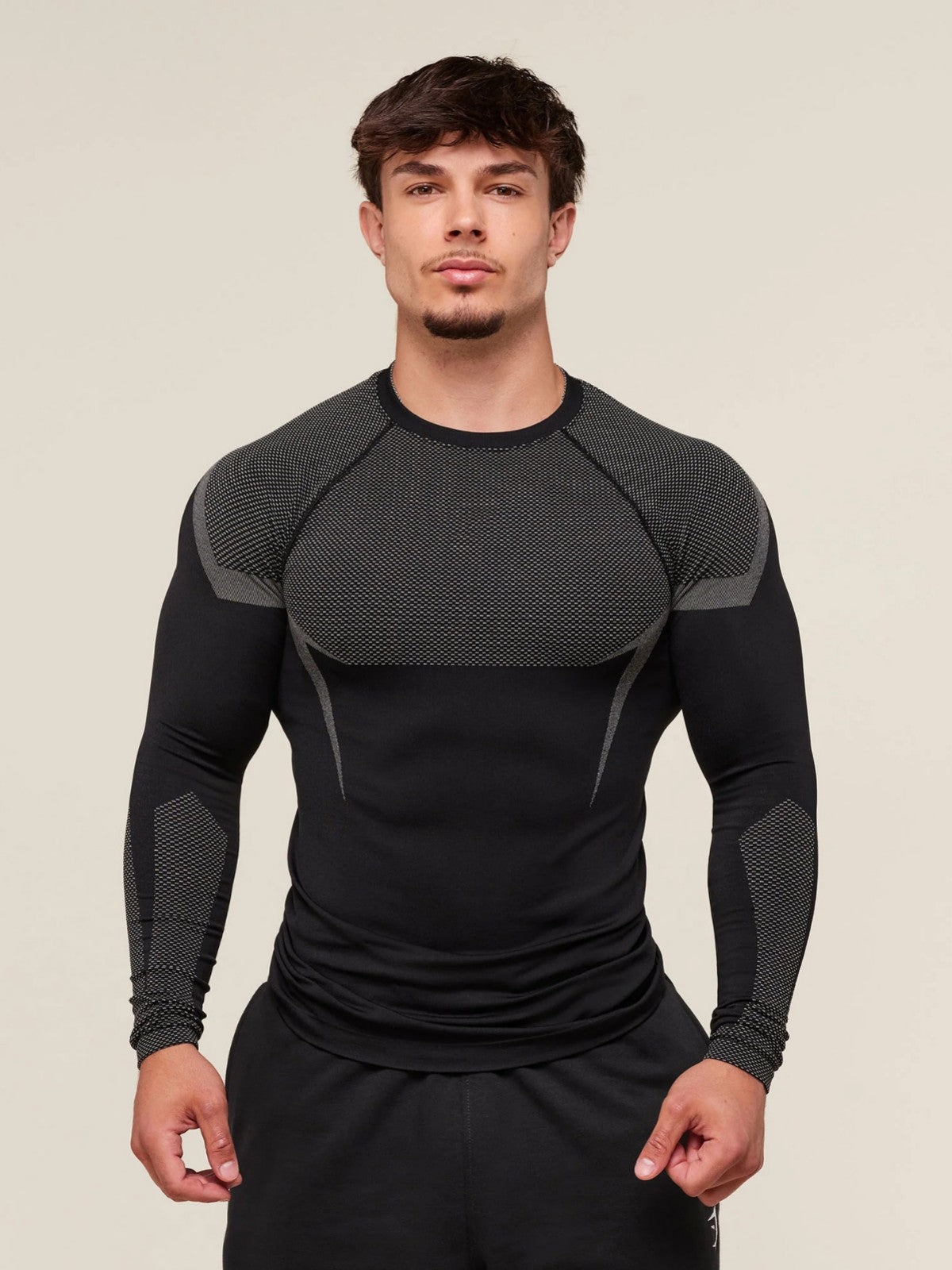 Mens Seamless 95%polyester 5%spandex Long Sleeve Shirt 251113