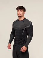Mens Seamless 95%polyester 5%spandex Long Sleeve Shirt 251113