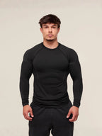 Mens Seamless 95%polyester 5%spandex Long Sleeve Shirt 251113