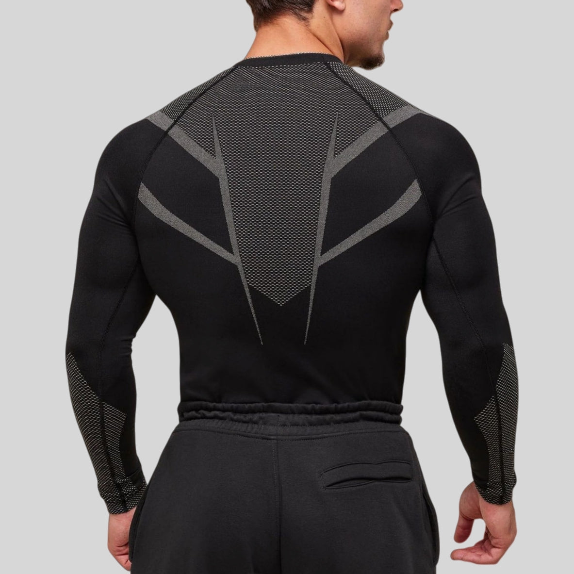Mens Seamless 95%polyester 5%spandex Long Sleeve Shirt 251113