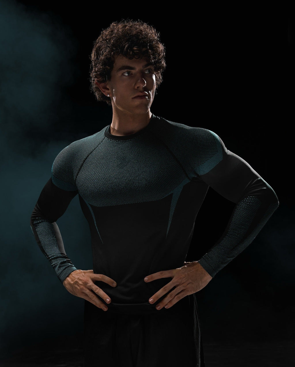Mens Seamless 95%polyester 5%spandex Long Sleeve Shirt 251113