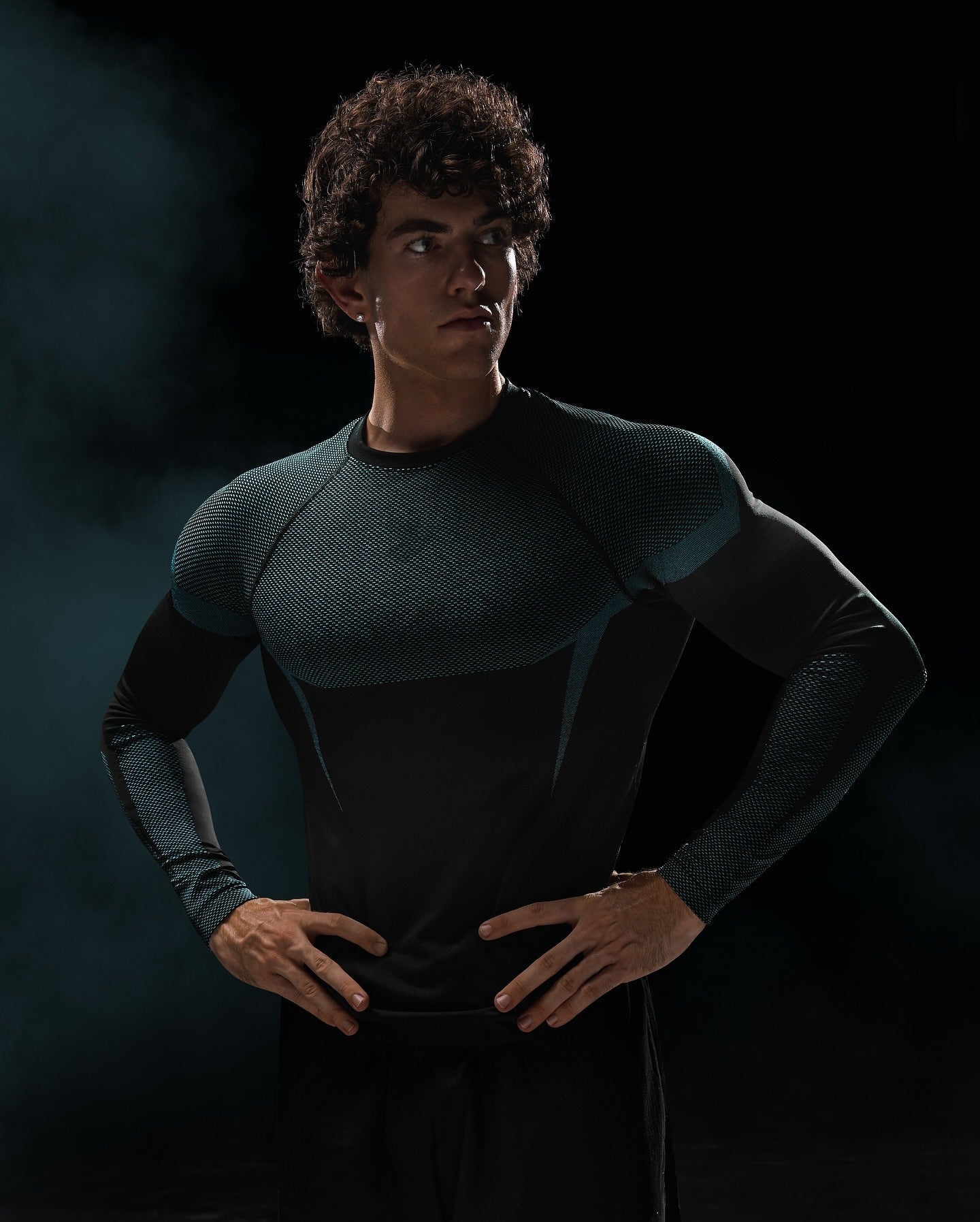 Mens Seamless 95%polyester 5%spandex Long Sleeve Shirt 251113