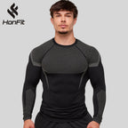 Mens Seamless 95%polyester 5%spandex Long Sleeve Shirt 251113