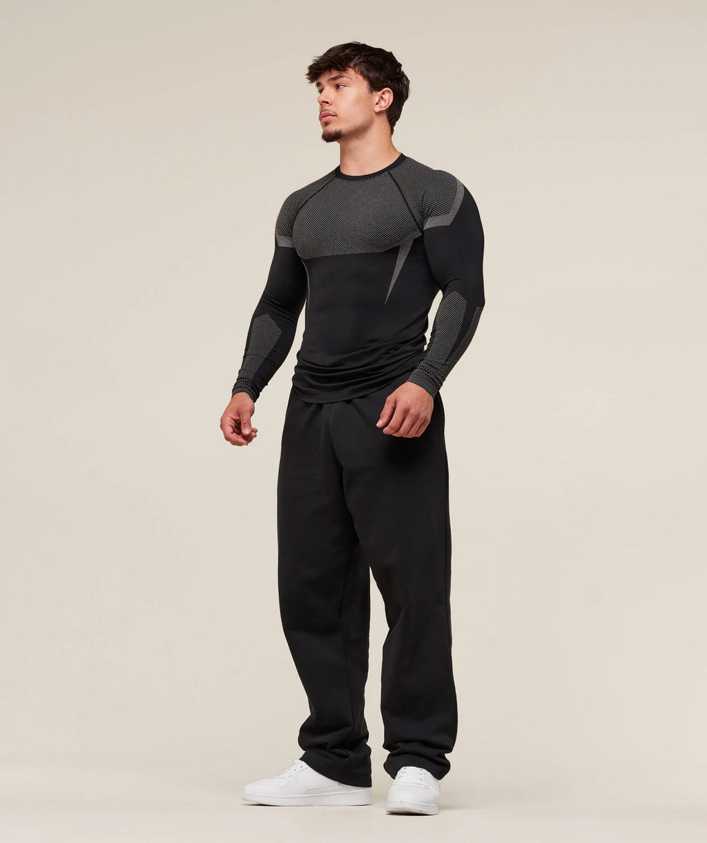 Mens Seamless 95%polyester 5%spandex Long Sleeve Shirt 251113