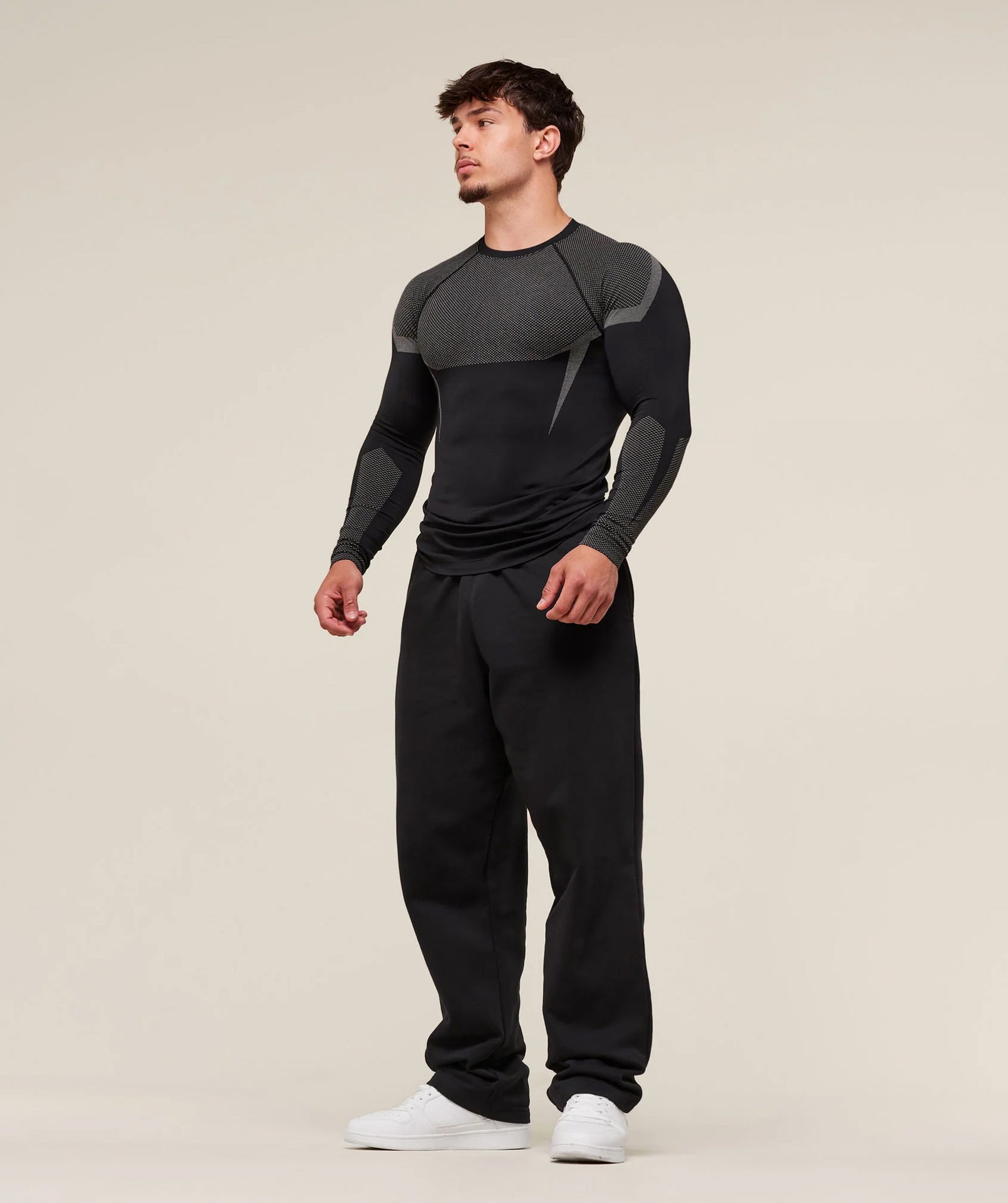 Mens Seamless 95%polyester 5%spandex Long Sleeve Shirt 251113