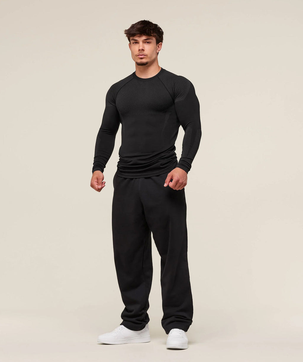 Mens Seamless 95%polyester 5%spandex Long Sleeve Shirt 251113