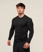 Mens Seamless 95%polyester 5%spandex Long Sleeve Shirt 251113