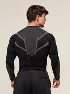 Mens Seamless 95%polyester 5%spandex Long Sleeve Shirt 251113