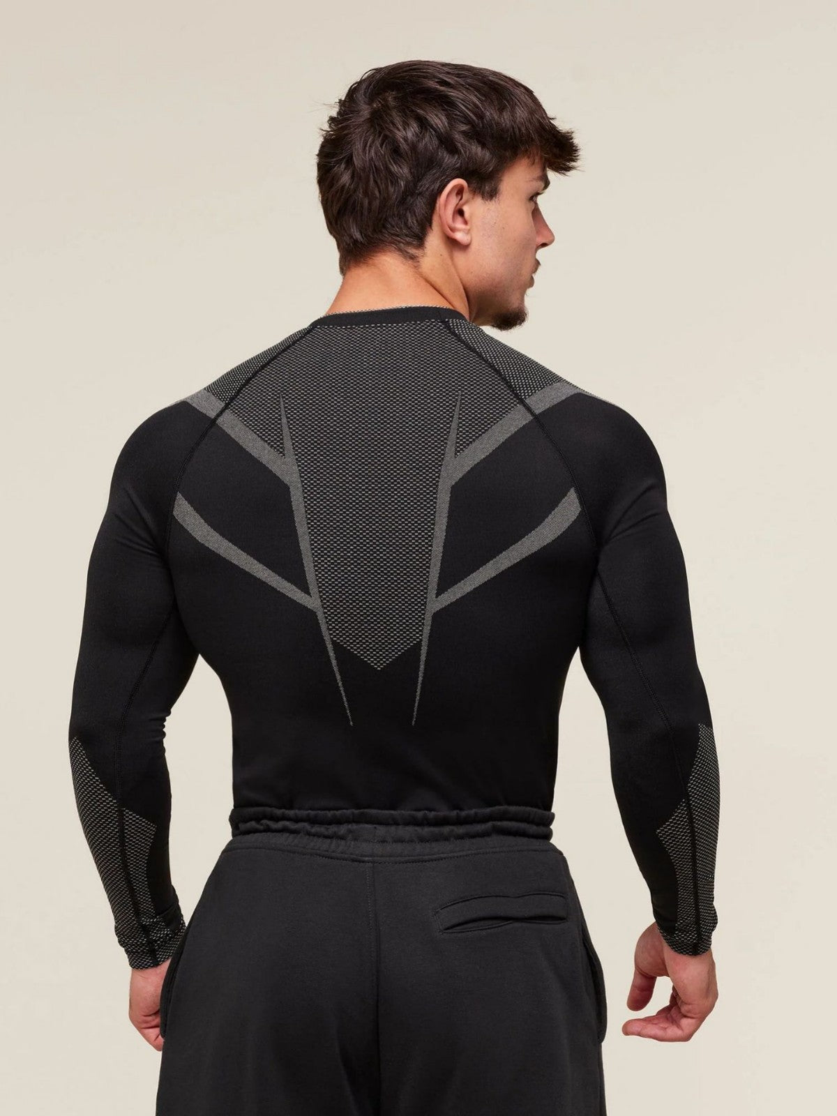 Mens Seamless 95%polyester 5%spandex Long Sleeve Shirt 251113