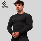 Mens Seamless 95%polyester 5%spandex Long Sleeve Shirt 251113