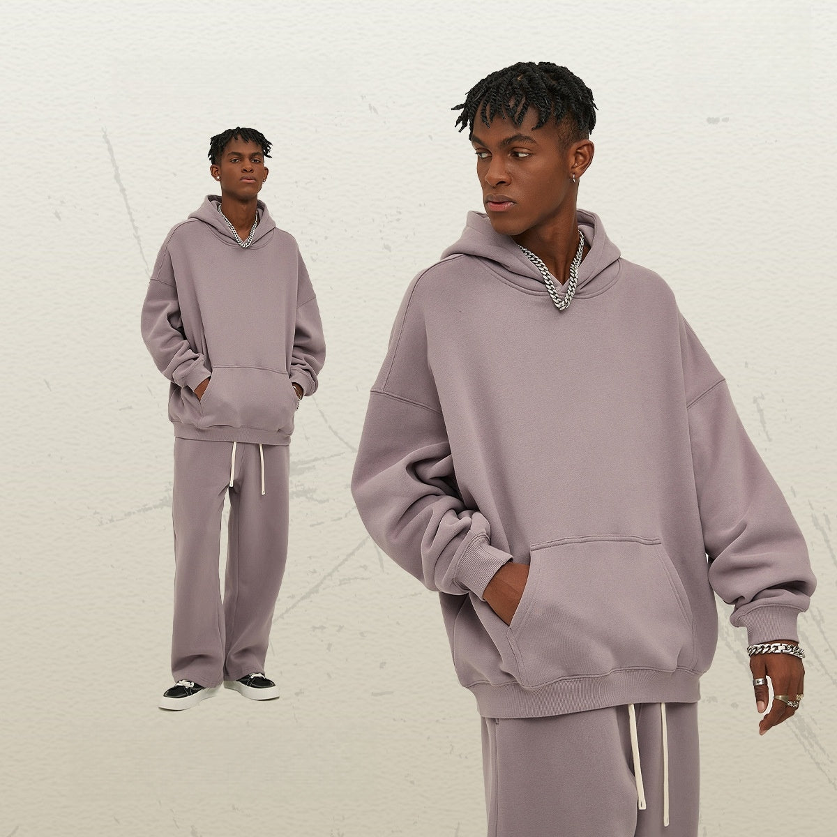 Mens Oversized 52%cotton 48%spandex Hoodies 2518