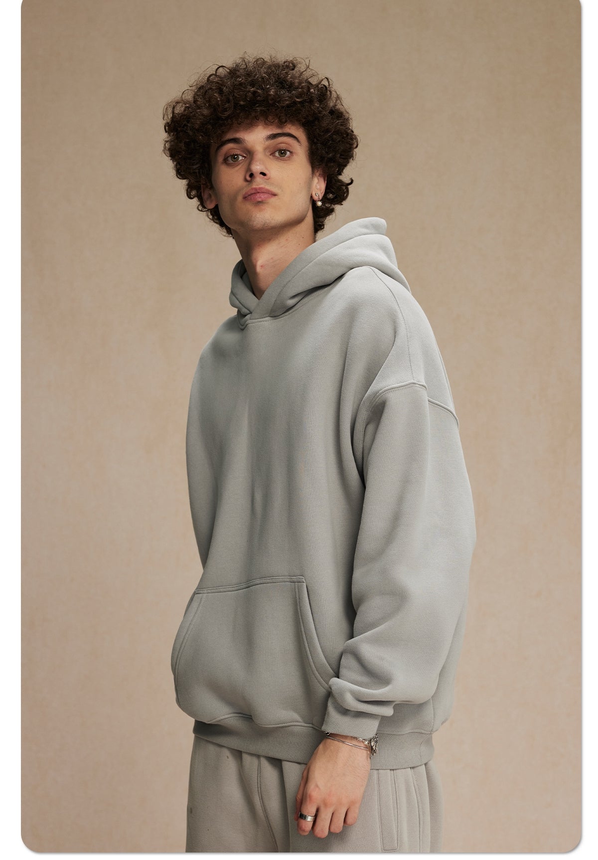 Mens Oversized 52%cotton 48%spandex Hoodies 2518