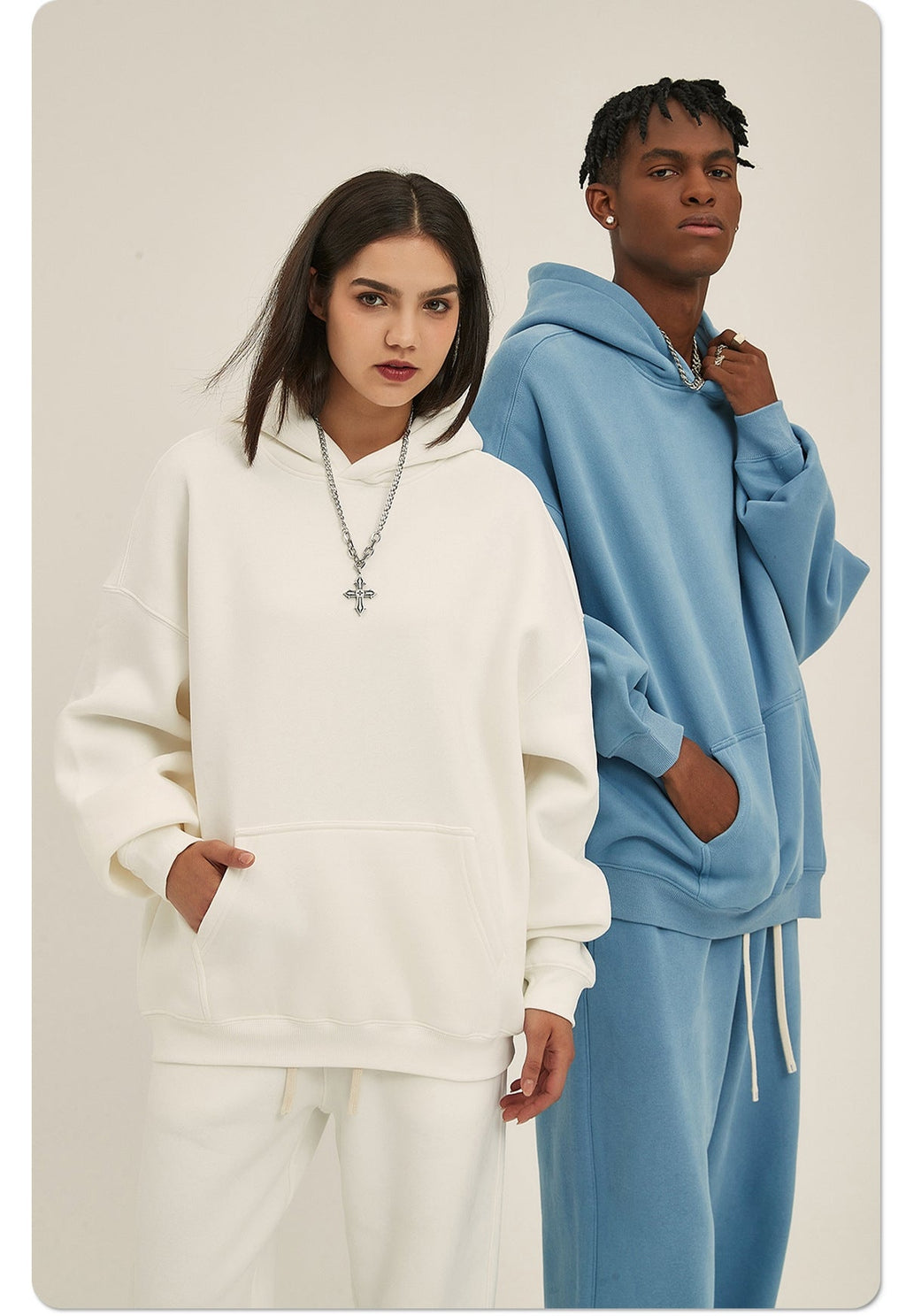 Mens Oversized 52%cotton 48%spandex Hoodies 2518