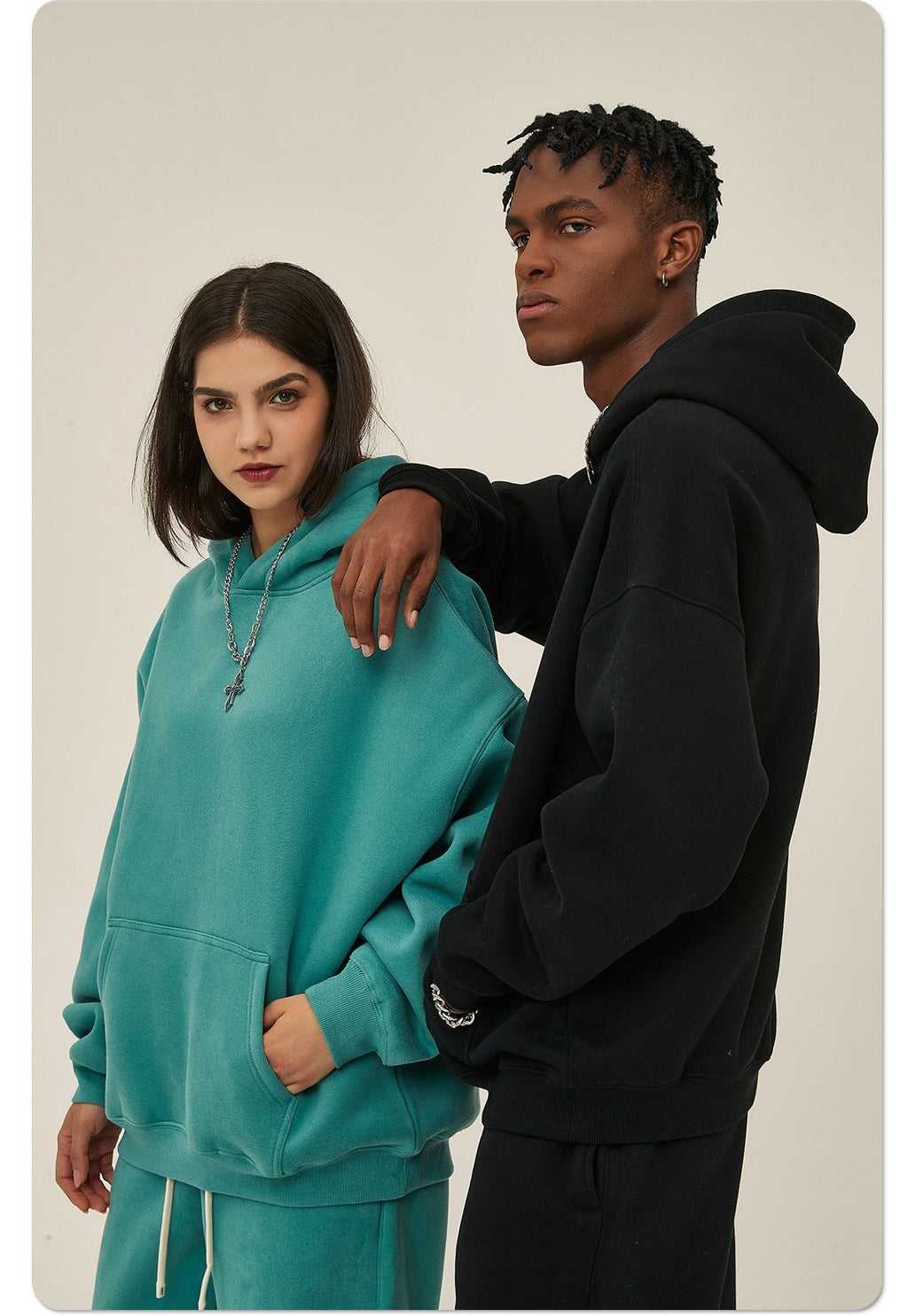 Mens Oversized 52%cotton 48%spandex Hoodies 2518