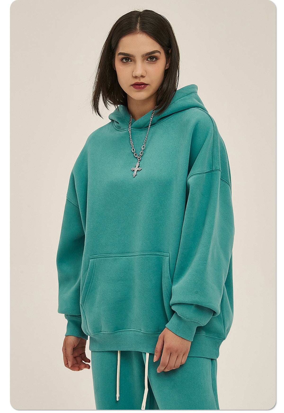 Mens Oversized 52%cotton 48%spandex Hoodies 2518