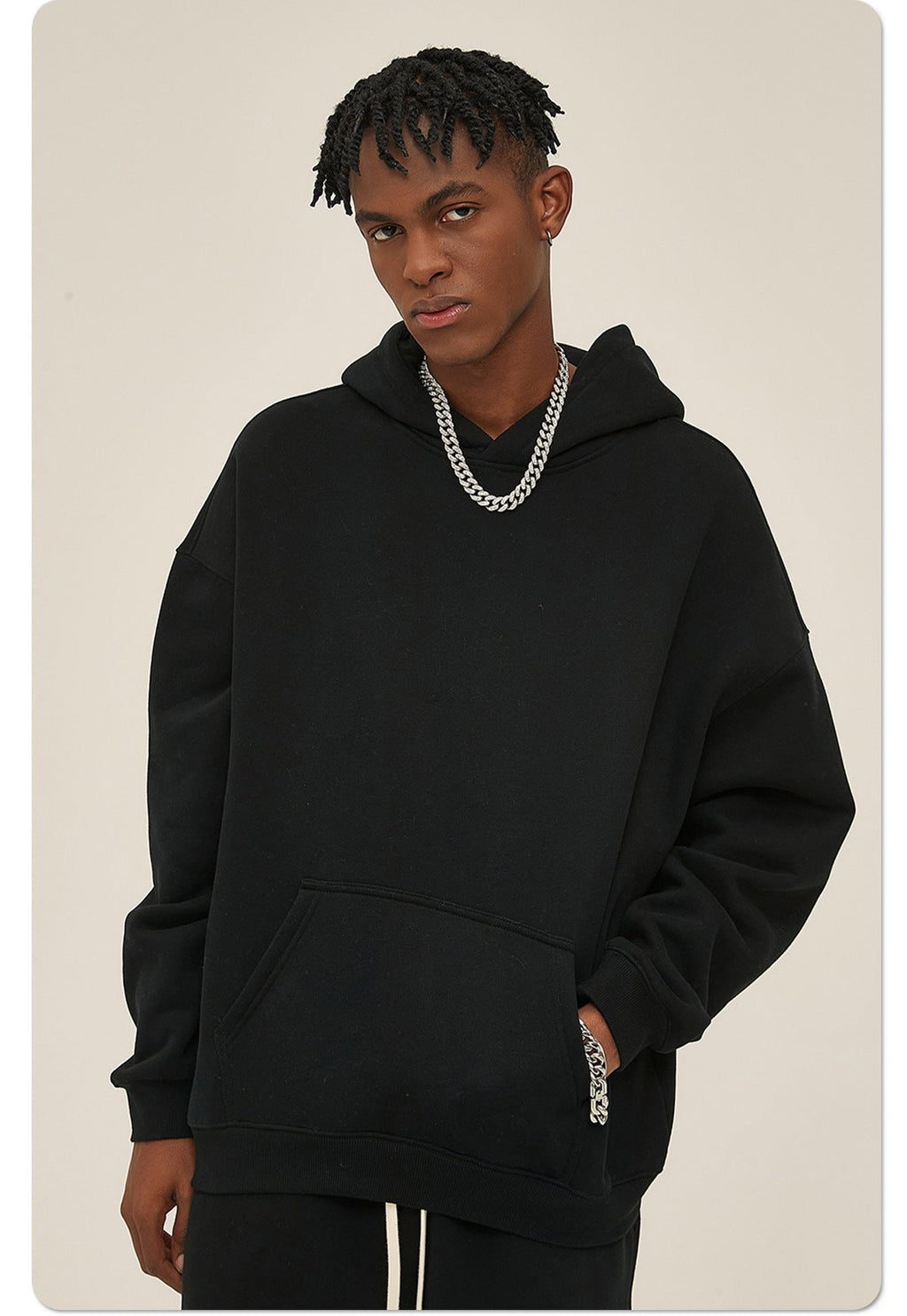 Mens Oversized 52%cotton 48%spandex Hoodies 2518