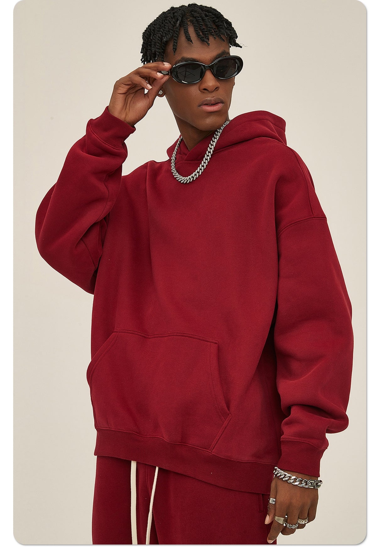 Mens Oversized 52%cotton 48%spandex Hoodies 2518