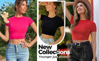 Womens Fitness Workout 95%polyester 5%spandex Baby Tee 2568 print logo 31