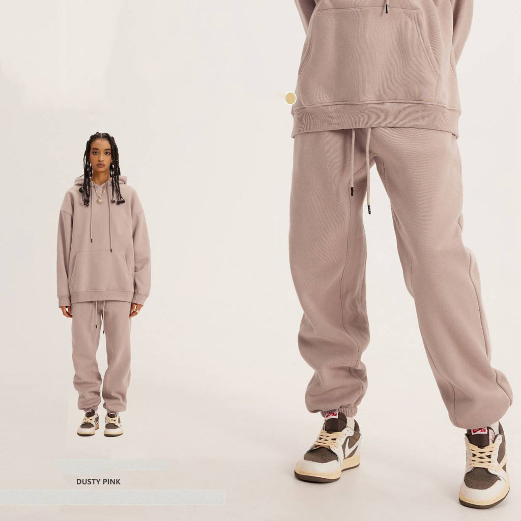 Mens Streetwear Oversized 58% Polyester 42% Cotton Hoodie Set print logo 79