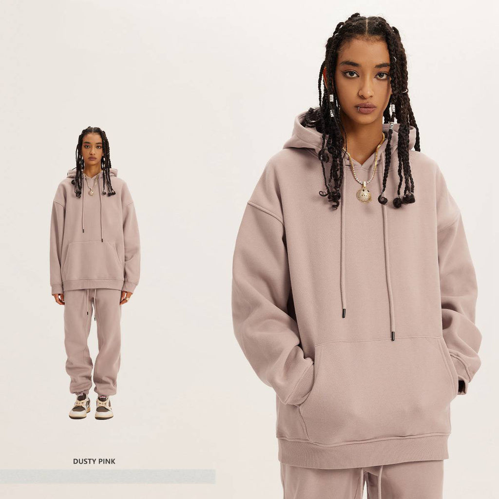 Mens Streetwear Oversized 58% Polyester 42% Cotton Hoodie Set print logo 51