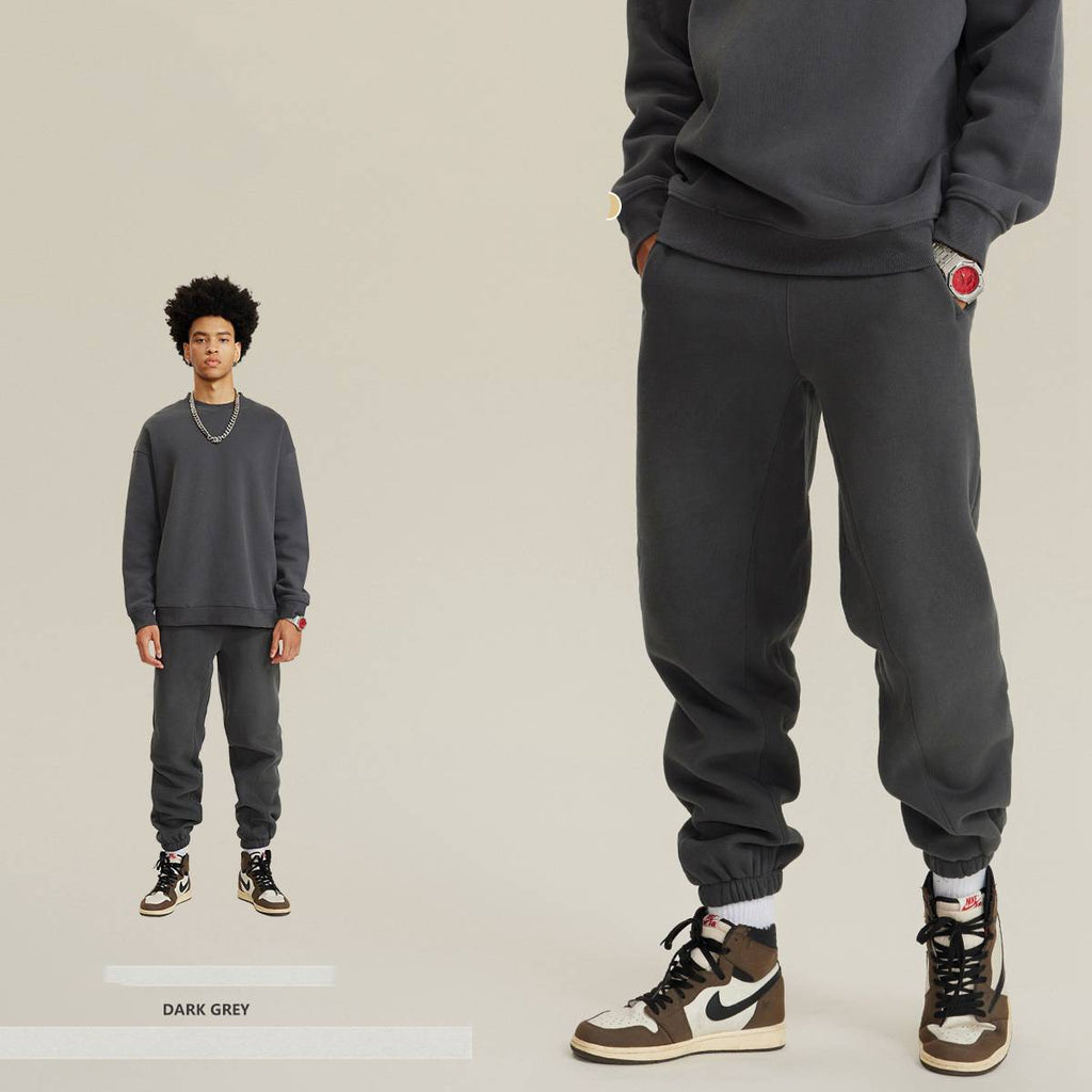 Mens Streetwear Oversized 58% Polyester 42% Cotton Hoodie Set print logo 91