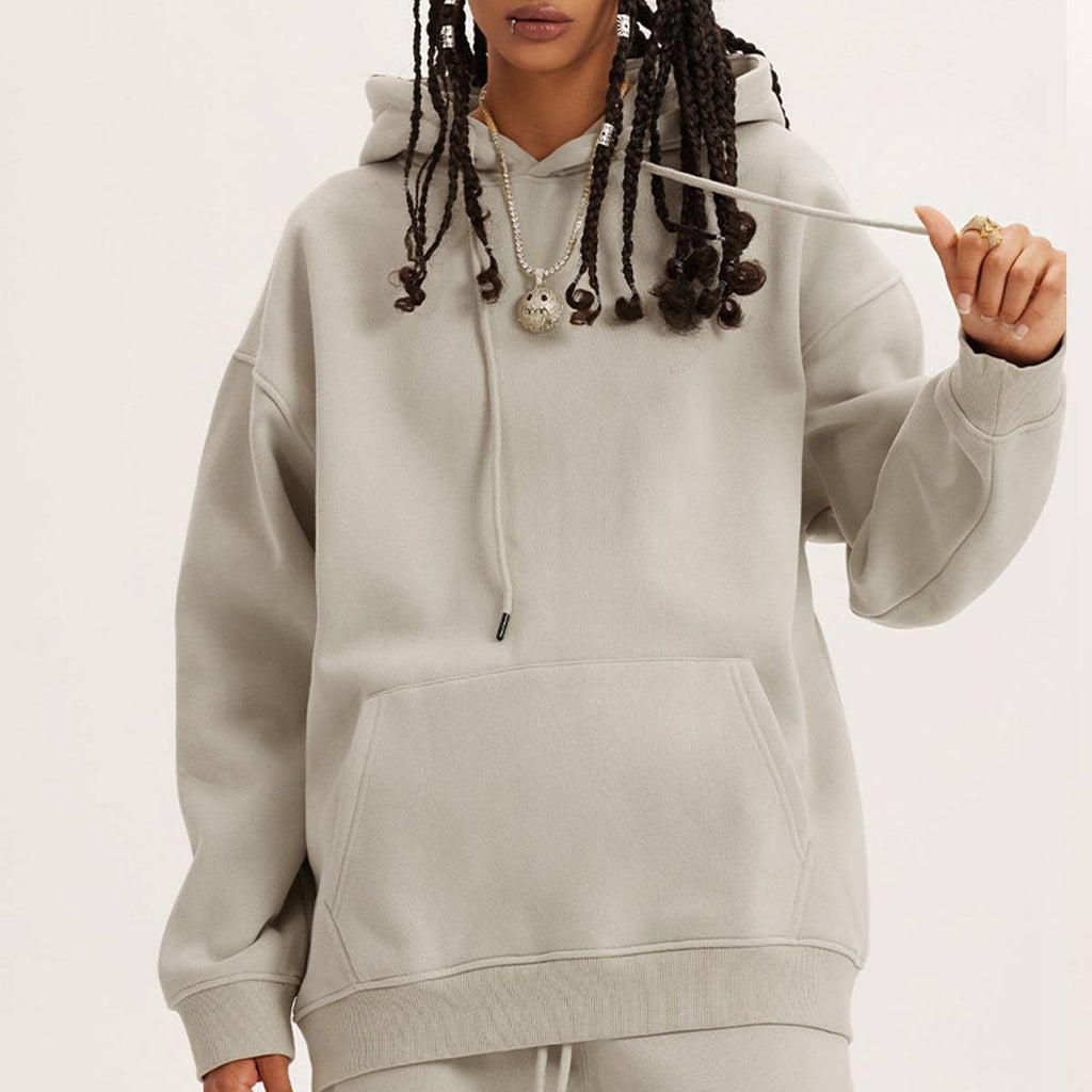 Mens Streetwear Oversized 58% Polyester 42% Cotton Hoodie Set - hoodie print logo 25