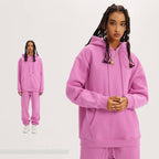 Mens Streetwear Oversized 58% Polyester 42% Cotton Hoodie Set - hoodie print logo 45