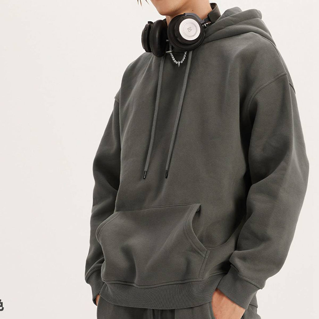 Mens Streetwear Oversized 58% Polyester 42% Cotton Hoodie Set print logo 14
