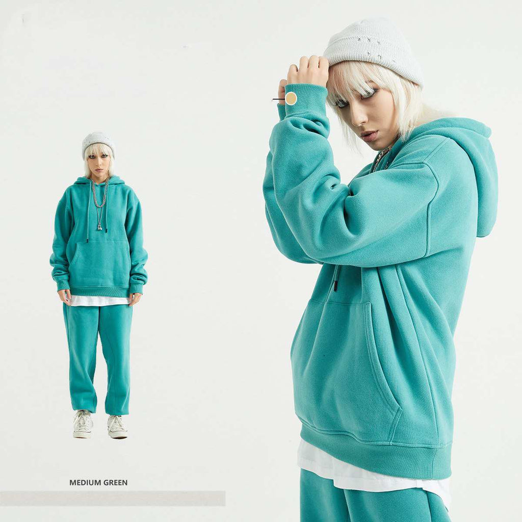 Mens Streetwear Oversized 58% Polyester 42% Cotton Hoodie Set print logo 72